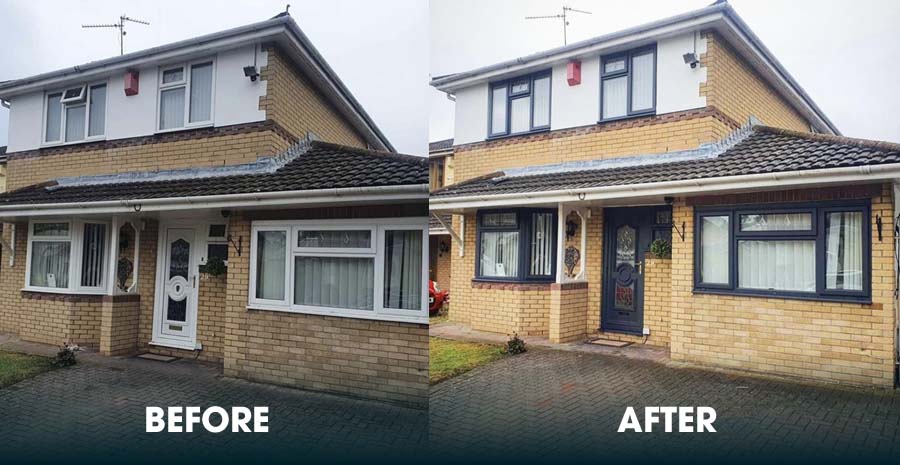 upvc spraying before and after sutton coldfield